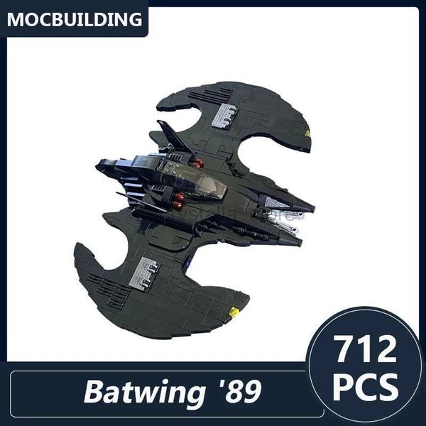 Bloques Batwing 1989 bloques de construcción Moc Batmobile DIY ladrillos ensamblados Super serie creativa exhibición educativa juguetes colección regalos 240120