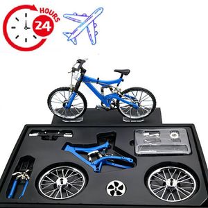 Blokkeert Bicycle Model Simulation Diy Alloy Mountain Road Set Decoratie Geschenk speelgoed Lesgeven 230504