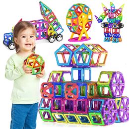 Blokkeert grote grootte en mini -maat magnetische ontwerper magneet bouwstenen accessoires educatieve constructor speelgoed voor kinderen 230322