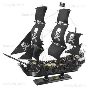 Blokken Black Pearl Saileboat Pirate Ship Model Bouwstenen MOC Bicks Set Gifts Educatief speelgoed voor kinderen T240325