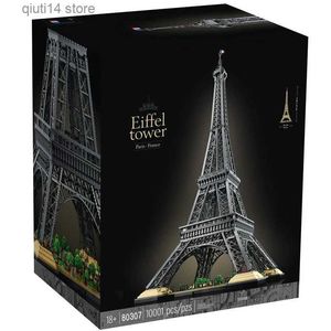 Bloques Bloques 10001 PCS Grandes bloques de construcción de la torre de Eiffel Bricks Regalos de Navidad de cumpleaños para niños Compatibles de juguete 10307 10181 17002 en stock T2311