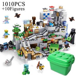 Bloques bloques de 1010 piezas ladrillos el set de montaña modelo bloques de construcción regalos de cumpleaños para niños juguetes para niños T220901