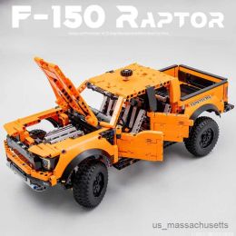 Blokken blokken 1379pcs Technische Ford F150 Raptor Truck Car Building Blocks 42126 Pick Up MOC Assemble Brick Vehicle Toy Gift for Kid Boy