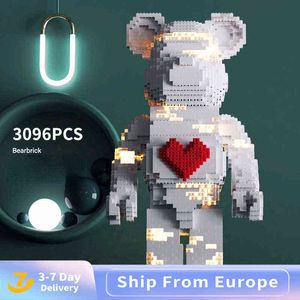 Blocs Blocs Idées créatives Love Violent Bear 73 cm grand modèle Bearbrick avec des blocs de construction légers