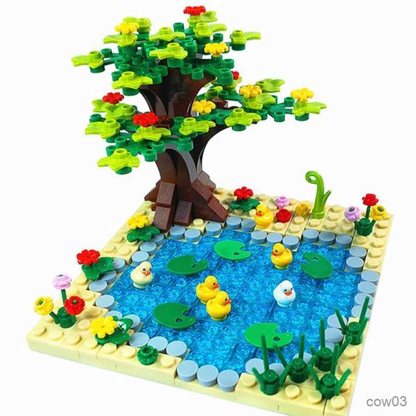 Blocs Blocs Canards Poulet Jouets pour Enfants Arbres Animaux Briques Compatible BRICOLAGE Jouets Bloques Brinquedos R230718