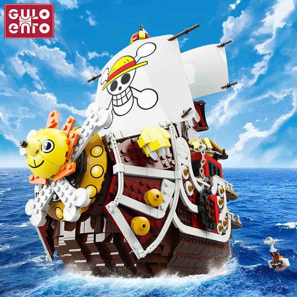 Bloques bloques mil soleado modelo moc piratas barcos creativos bloques de construcción Corsair bote ladrillos juguetes de bricolaje para niños regalos de niños T220901