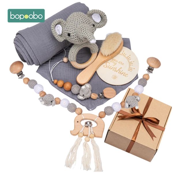 Blocs Bopoobo Baby Toys Set Wood Cartoon Animal NOUVEAU CADE NOUVEAU BATUILLE BATUILLE PACIATION PACIATION BRIST