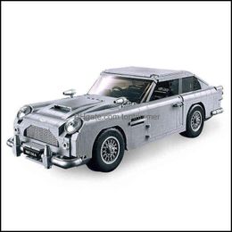 Blokkeert stenen model gebouw speelgoed geschenken nieuwe maker Aston DB5 Martin James Bond 007 Autoblok compatibel met 10262 kerstcadeau voor kind