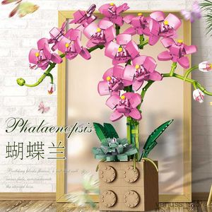 Blokken Bouwsteen Bloem Creatieve Fee Bloem Boeket Vlinder Orchidee Potplant Model Bouwsteen Kind Speelgoed Meisje Gift R230617