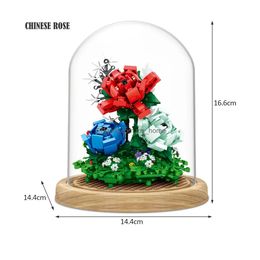 Bloques de construcción Block Flower Orc Series Bonsai Girl Build Toy Flowers Adt Arreglo Asamblea Juguetes para regalos 230718 Drop Entrega M Dhu3O