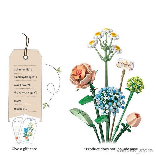 Blocs Blocs de Construction Bouquet Modèle de Fleur Jouets Interactifs pour Enfants Décoration de la Maison Plante Plantes en Pot pour Enfants Jouet Cadeaux R230701