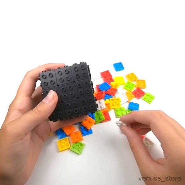 Blocs Blocs de Construction Cube Puzzle Décompression Jouet Cube Magique Intelligence Assemblé Puzzle Jouets Éducatifs pour Enfants Cadeau R230701