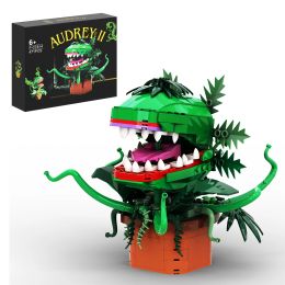 Blocks BuildMoc Audrey II Chomper Flower Building Blocks Man Eater Little Shop of Horror Plants Bricks Model Toy For Children Kid Gifts