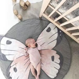 Blokken vlinderafdruk babymat voor klim peuter kinderen kruipen deken ronde tapijt tapijtspeelgoed matten