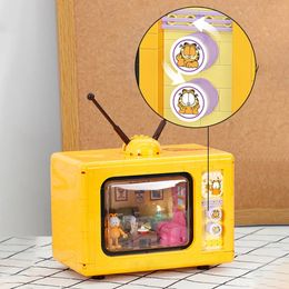 Blokken Cartoon Katten Gebouw Televisie Kat Anime Figuren Mini Bricks 1056PCS Onderwijs Gemonteerd Speelgoed Voor Kinderen Kerstcadeaus 231120