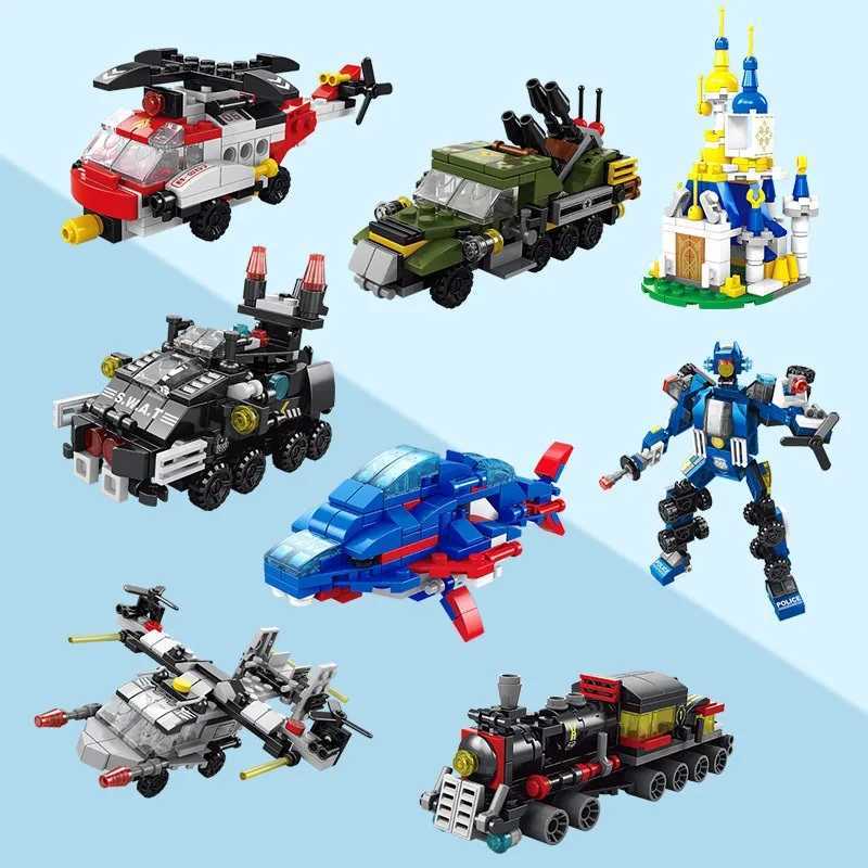 Blocks Childrens Building Block Puzzle Tank No. 6は、タンクWXの特別な警察モデルを運ぶおもちゃの飛行機に設置されています