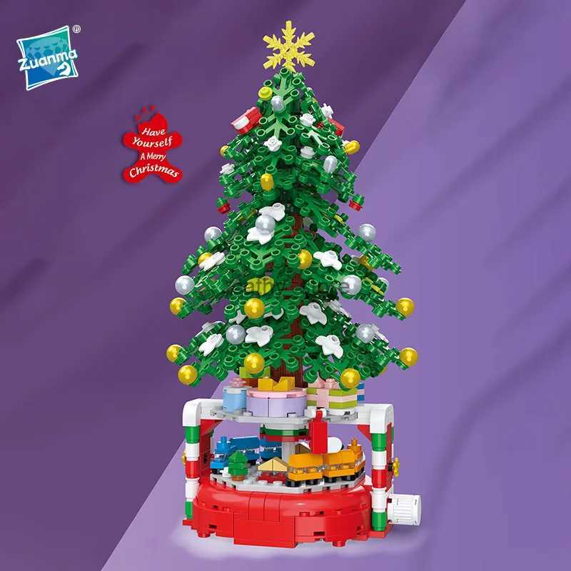 الكتل عيد الميلاد هدايا شجرة عيد الميلاد لبنة الجمعية ملحقات DIY بناء لبنة عيد الميلاد TREEL231222