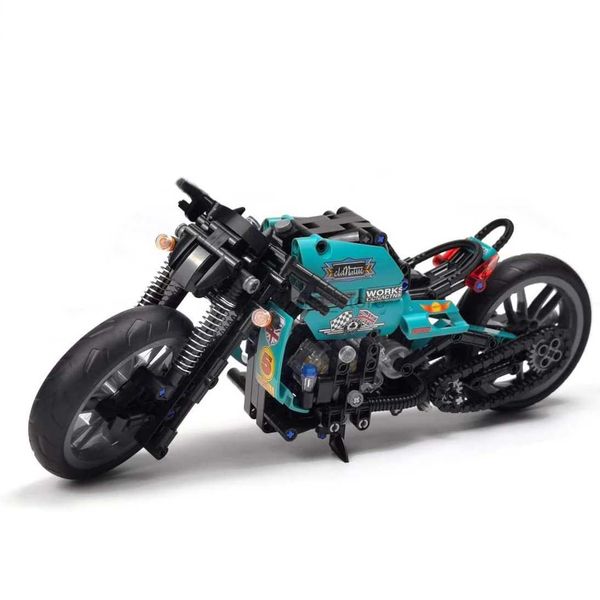 Bloques Ciudad de alta tecnología motocicleta modelo de coche moto bloques de construcción modelo Speed Racer ladrillos niños DIY juguete regalo de Navidad juguete para niños 240120