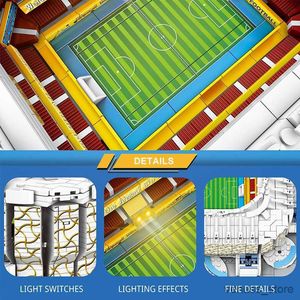 Blocs ville Football terrain de Football stade modèle blocs de construction Thumama Architecture jouets cadeau R230701