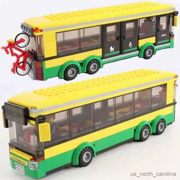 Blocs de construction classiques Bus urbain, 377 pièces, modèle de kiosque à journaux, jouets R230907