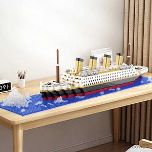 Blokken Creatieve Luxe Ijsberg Cruiseschip Boot Set Stad DIY Model Bouwstenen Bricks Speelgoed Voor Kinderen Volwassen Gift R231031