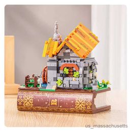 Bloques creativos Mini pueblo granja de cordero casa de bloques de construcción ciudad amigos decoración juegos de ladrillos rompecabezas juguetes para niños regalos de vacaciones