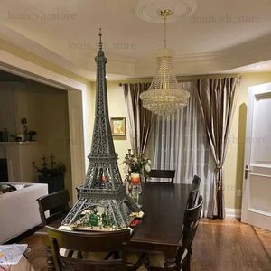 Bloqueos Experto de creación 10307 Eiffel Tower Paris Arquitectura de edificio de modelo más alto Juguetes Bloqueos Juguetes para adultos Niños 75192 T240327