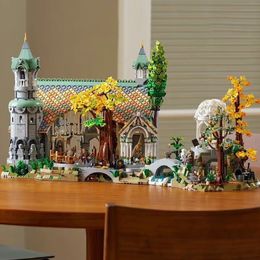 Blokken Creatoring Expert Iconen film Lorded of Rings Rivendell Model Building Brick Compatible 10316 Street View Kid Toy 6167pcs 230506