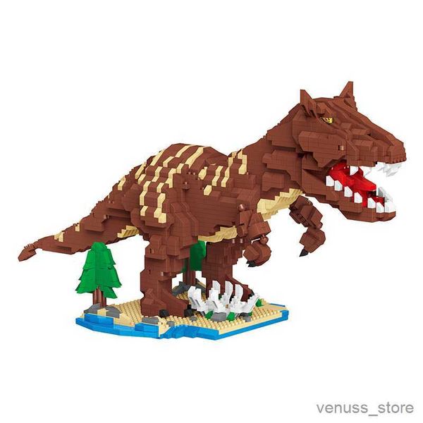 Blocs Dinosaure Parc Monde Indominus Blocs de Construction Triceratops Modèle Micro Animaux Ensemble Jouets R230701