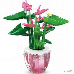 Blocs DIY Oiseau de Paradis Plantes Anthurium Andraeanum Jardins Romantique Blocs de Construction Classique Modèle Briques Enfants Ensembles Kits Jouets R230720