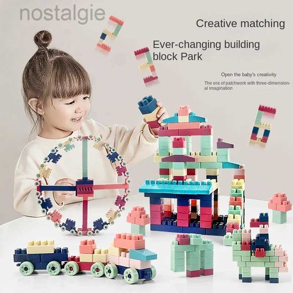 Blocs DIY pour les enfants 3 ans 92 pièces château blocs de construction pour enfants jouets éducatifs garçons cadeau Princss château modèle ensemble Lot roman 240401