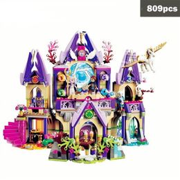 Blocs Elfes Dragon Mysterious Sky Castle Compatible avec Skyra Model Building DIY Jouets éducatifs pour enfants Cadeau 230520