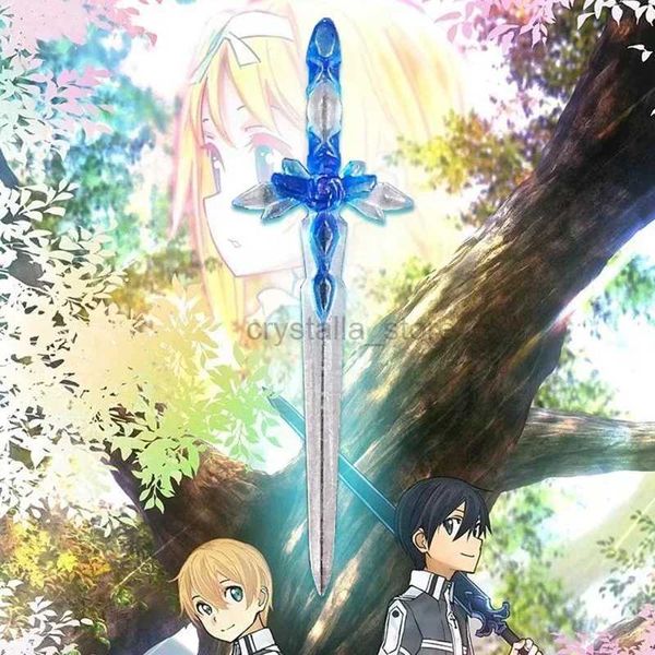 Bloques Famosa animación japonesa Sword Art Online Blue Rose Sword Props Armas para mini muñecas Figuras Bloques de construcción MOC Ladrillos Juguetes 240120