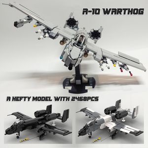 Blocs Fighter MOC Building A 10 Warthog Aircraft Assembler DIY Modèle d'avion éducatif Briques Jouets Enfants Cadeau de Noël 230731