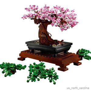 Bloques FIT árbol flor ramo perpetuo bloque de construcción modelo decoración del hogar planta en maceta regalo niño conjunto R230907