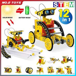 Bloques de formas de coche Robot con energía Solar en kits, juguetes educativos creativos, bloques de construcción de ciencia, juguetes para 8-10 niños R230907