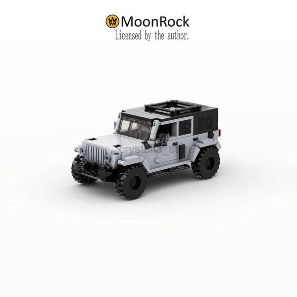 Bloques Autorización genuina Moonrock JEEP Wrangler Rubicon modelo de bloques de construcción coche ladrillos juguete para niños Halloween regalo de Navidad 240120