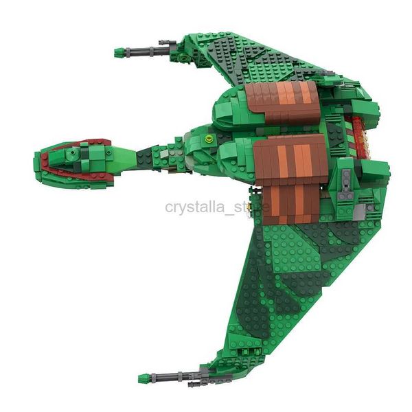 Bloques Gobricks MOC Star of Trek Klingon pájaro de presa juego de ladrillos interestelar bloque de construcción Space Treks nave espacial juguetes para niños regalo 240120