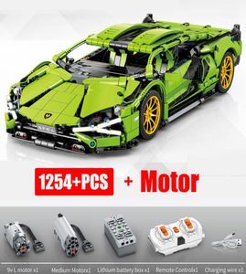 Blocs voiture de course de haute technologie Lambor Sian FKP 37 jeu de briques compatibles avec 42115 jouets de construction techniques cadeaux de noël pour enfants 221118650637 version la plus élevée.