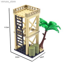 Bloques Hot MOC World Sentry Post Lookout Tower Tree Escena de guerra Ciudad militar Bloques de construcción Modelo clásico Ladrillos Kits Conjuntos Ideas R231208