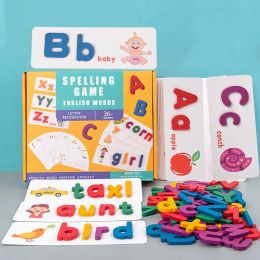 Blokken Hot Sale 180 PCS Wooden Jigsaw Alphabet Board Set kleurrijk baby Montessori educatief speelgoed voor kinderen leren ontwikkelen speelgoed