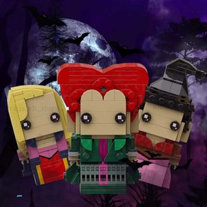 Blokkeert ideeën film hocus pocused cottage actiefiguren Brickheadz Crazy Witche House Bouwstenen Kid Toys Christmas GiftIdeas Movi T240325