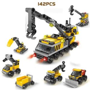 Blokken in de bouwstenen Stad Brandweerwagen CAR Mini Toy Bricks Boys Children's Plane SWAT Model R231020