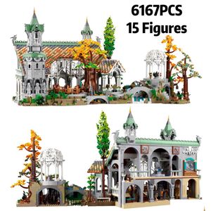 Blocs dans le film Creative Expert S Lorded of Rings Château de Rivendell Modèle de construction Brique 10316 Street View Jouets 6167Pcs 230629 Drop Del Dhvg0