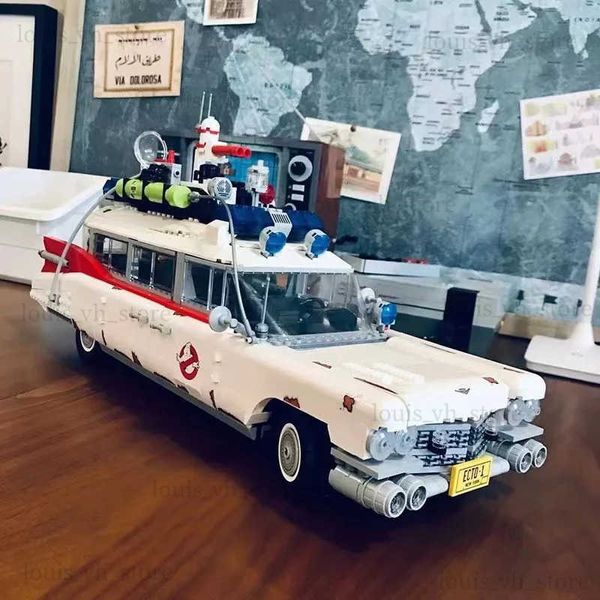 Bloques en el stock Compatible 10274 Ghostbusters ecto-1 bloques de construcción Modelo de automóvil Ladrillos para niños Adultos Juguetes Cumpleaños Regalos de Navidad T240325