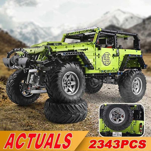 Blocs J902 modèle de voiture RC de haute technologie le Moc-5140 Jeeped Wranglers Rubicon ensemble assemblage blocs de construction briques jouets enfants cadeaux de noël 240120