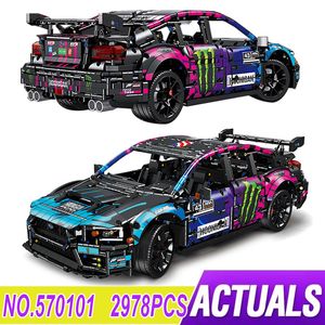 Blocks JIESTAR 57010 Technical Super Car WRX STI Compatible MOC 79953 Building Bricks Puzzle Toy For Child Birthday Gifts 230914