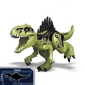 Bloques Jurassic Dinosaur World Park Giganotosaurus Model Building Dino Figuras Ladrillos DIY Juguetes educativos para niños regalos 230227