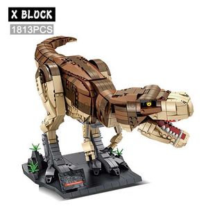 Bloques Jurassic Park Dinosaur World Building Blocks Grandes Tyrannosaurus Rex Bricks Boy MOC Brachiosaurus Set Juguete para niños Regalo de Navidad 240120