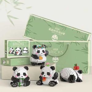 Blocs Kawaii Panda série micro particules bloc de construction créatif animaux mignons bricolage assemblé briques jouets pour enfants cadeau de noël